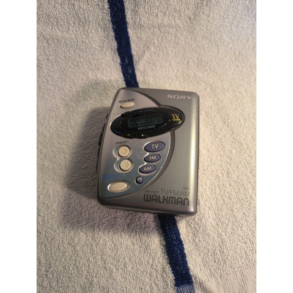 Sony Walkman WM-FX277 Personal Cassette Player Digital AM FM TV Tuner Tested